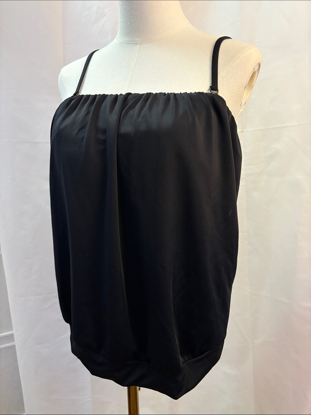 VENUS Black Spaghetti Strap Blouson Cami Swimwear Sz 14
